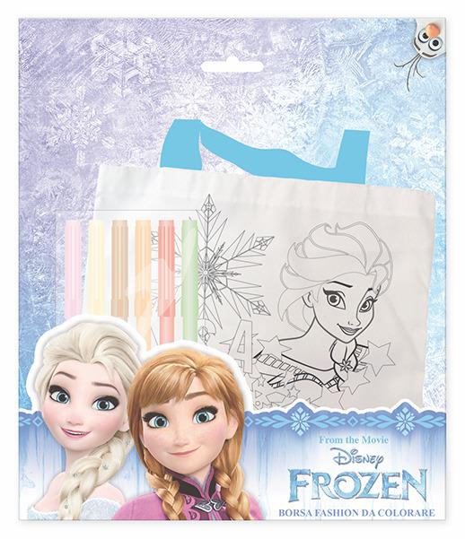 Mc Fr0419. Frozen. Borsetta Da Colorare Con 6 Pennarelli