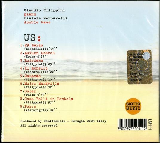 Us - CD Audio di Claudio Filippini,Daniele Mencarelli - 2