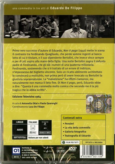 Non ti pago. Collector's Edition (DVD) di Eduardo De Filippo - DVD - 2