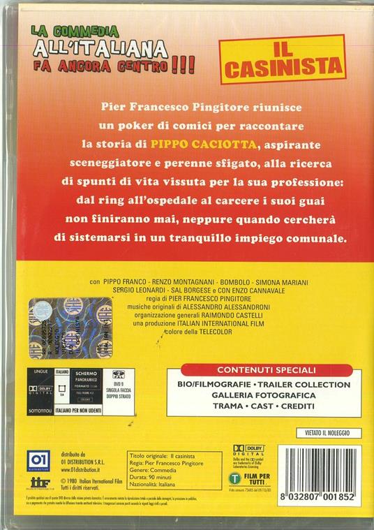 Il casinista di Pier Francesco Pingitore - DVD - 2