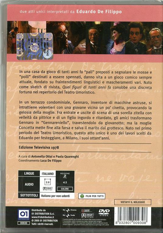 Due atti unici a colore di Eduardo De Filippo - DVD - 2