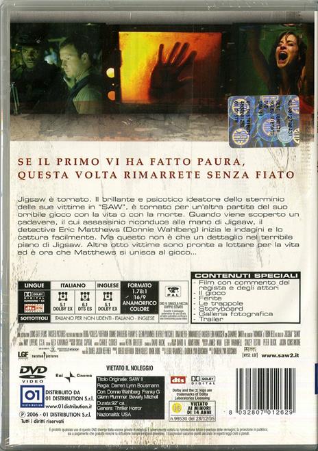 Saw 2. La soluzione dell'enigma di Darren Lynn Bousman - DVD - 2