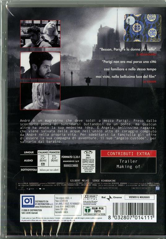 Angel-A di Luc Besson - DVD - 2