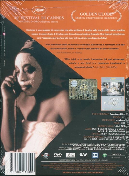 Segreti e bugie di Mike Leigh - DVD - 2