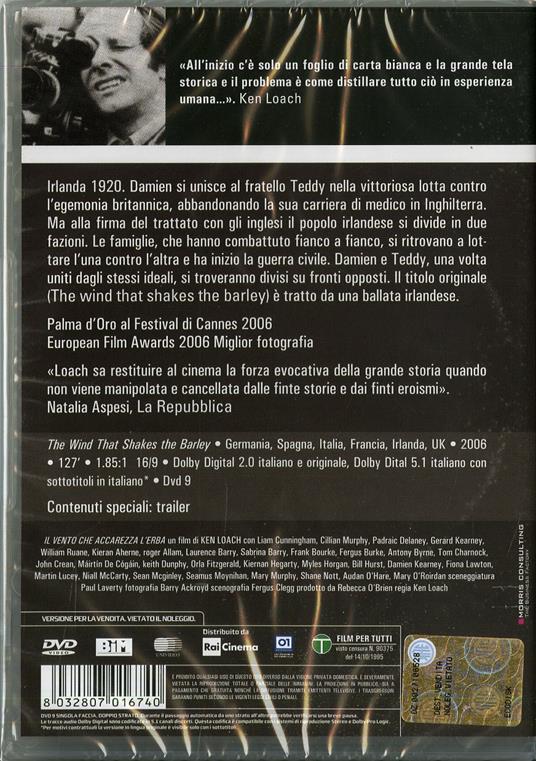 Il vento che accarezza l'erba di Ken Loach - DVD - 2