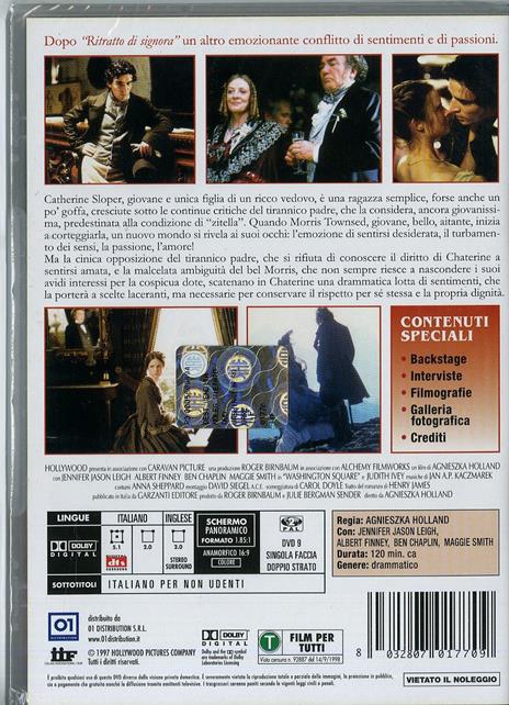 Washington Square. L'ereditiera di Agnieszka Holland - DVD - 2