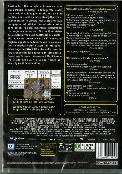 Le vite degli altri di Florian Henckel von Donnersmarck - DVD - 2