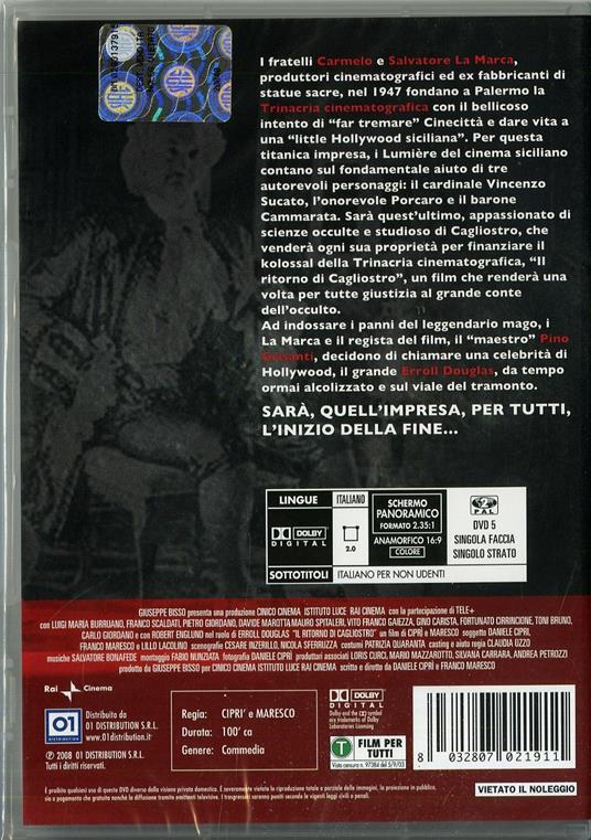 Il ritorno di Cagliostro di Daniele Ciprì,Franco Maresco - DVD - 2
