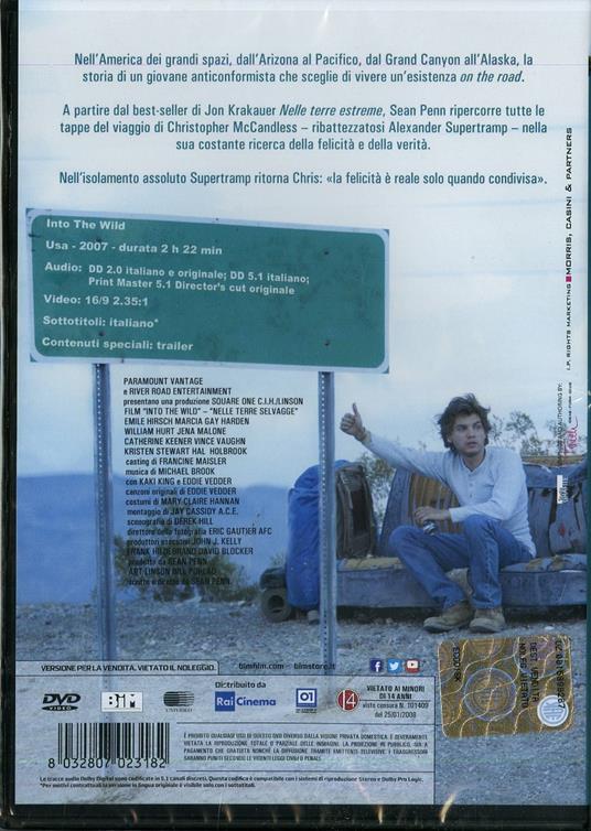 Into the Wild. Nelle terre selvagge di Sean Penn - DVD - 2