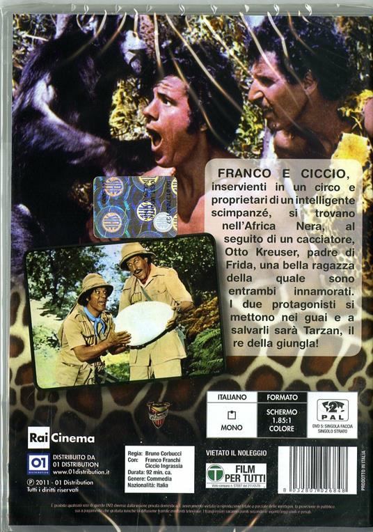 Due bianchi nell'Africa nera di Bruno Corbucci - DVD - 2