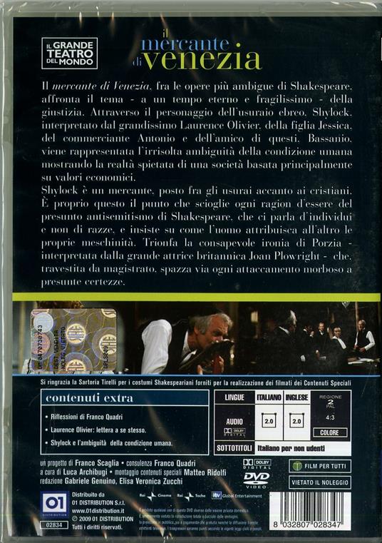 Il mercante di Venezia di John Sichel - DVD - 2