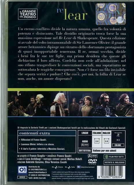 Re Lear di Michael Elliott - DVD - 2