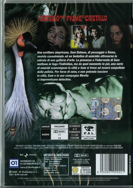 L' uccello dalle piume di cristallo di Dario Argento - DVD - 2