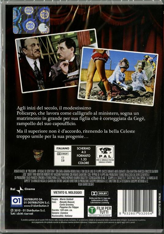 Policarpo ufficiale di scrittura di Mario Soldati - DVD - 2