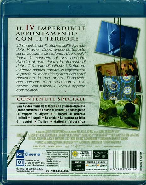 Saw IV di Darren Lynn Bousman - Blu-ray - 2