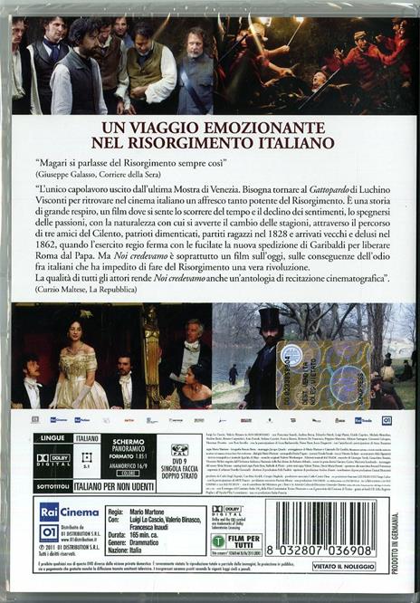 Noi credevamo di Mario Martone - DVD - 2