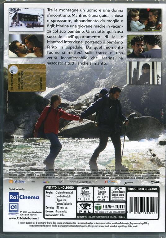 Quando la notte di Cristina Comencini - DVD - 2