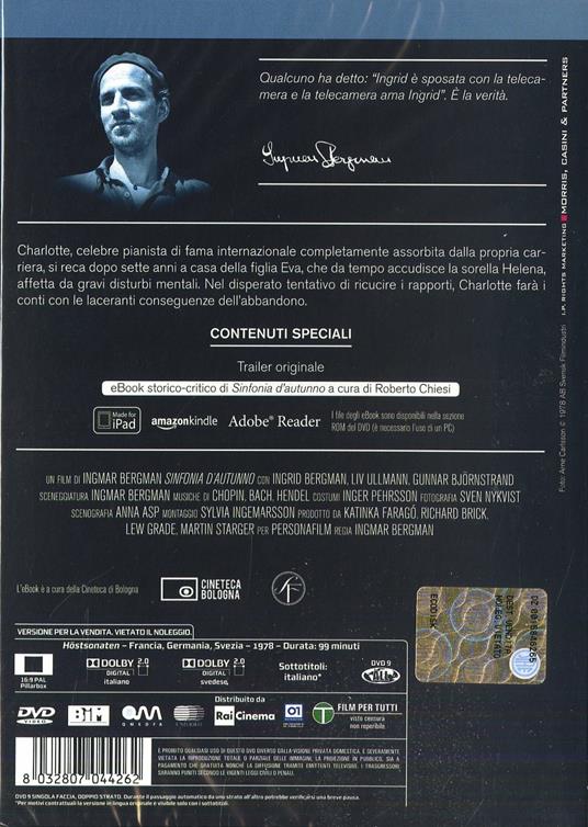 Sinfonia d'autunno di Ingmar Bergman - DVD - 2