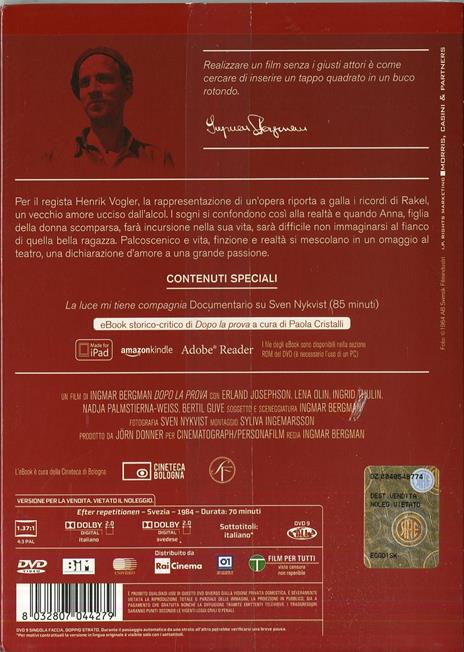 Dopo la prova di Ingmar Bergman - DVD - 2