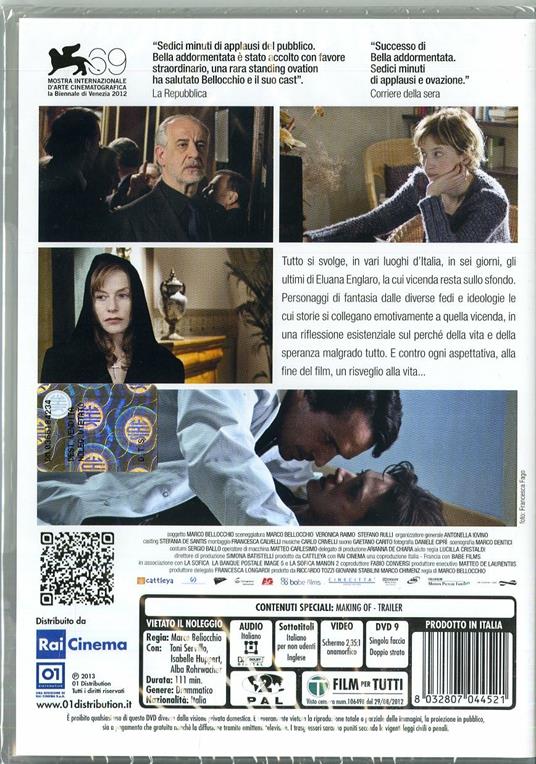 Bella addormentata di Marco Bellocchio - DVD - 2
