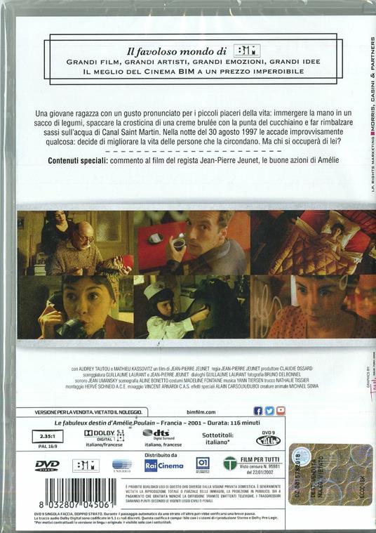 Il favoloso mondo di Amelie di Jean-Pierre Jeunet - DVD - 2