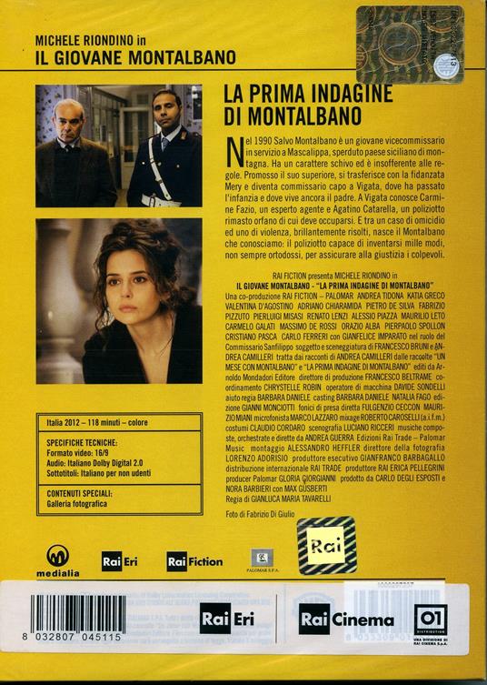 Il giovane Montalbano. La prima indagine di Montalbano di Gianluca Maria Tavarelli - DVD - 2