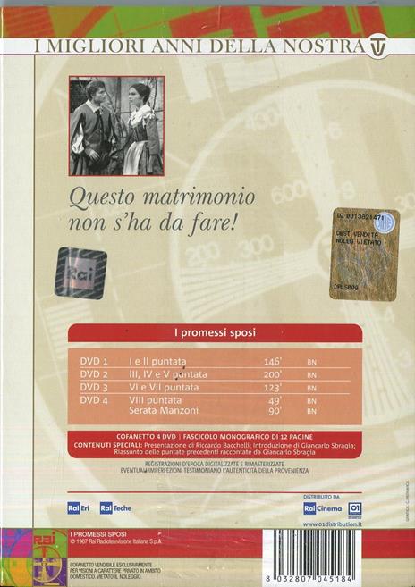 I promessi sposi (4 DVD) di Sandro Bolchi - DVD - 2