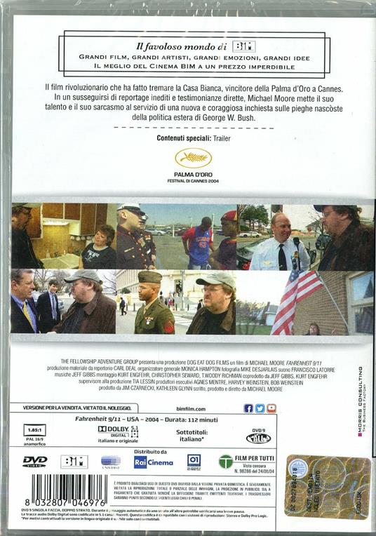 Fahrenheit 9/11 di Michael Moore - DVD - 2