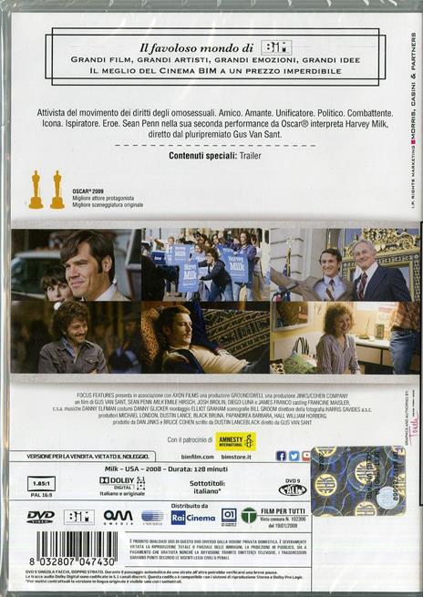 Milk di Gus Van Sant - DVD - 2