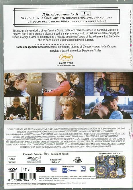 L' enfant. Una storia d'amore di Jean-Pierre Dardenne,Luc Dardenne - DVD - 2