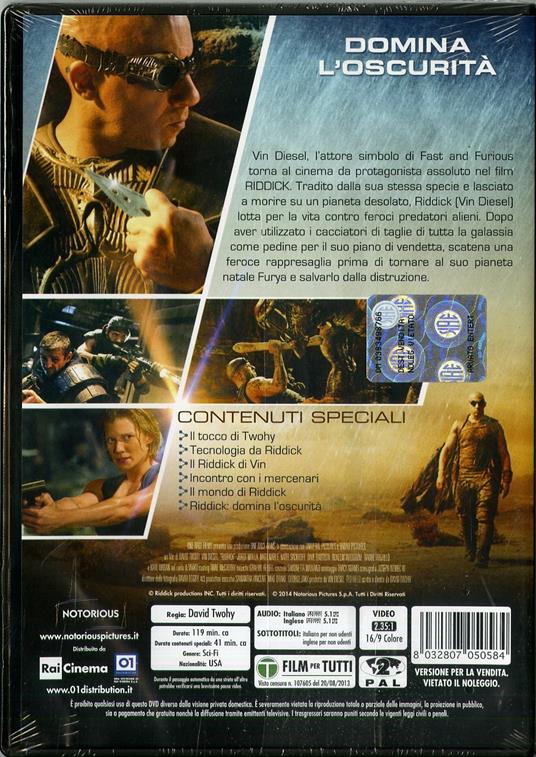 Riddick - DVD - Film di David N. Twohy Avventura | IBS
