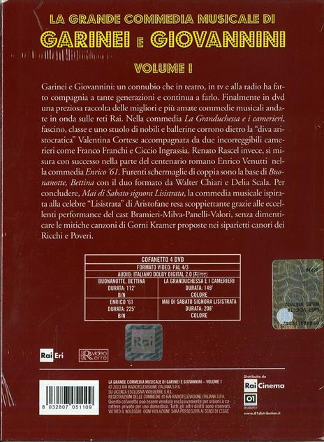 Garinei e Giovannini. La grande commedia musicale. Vol. 1 (3 DVD) di Pietro Garinei,Sandro Giovannini - 2