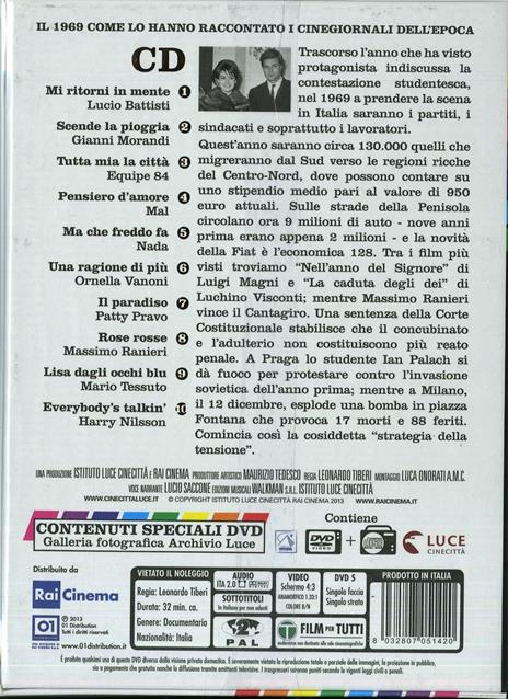 Il tuo anno. 1969 di Leonardo Tiberi - DVD - 2
