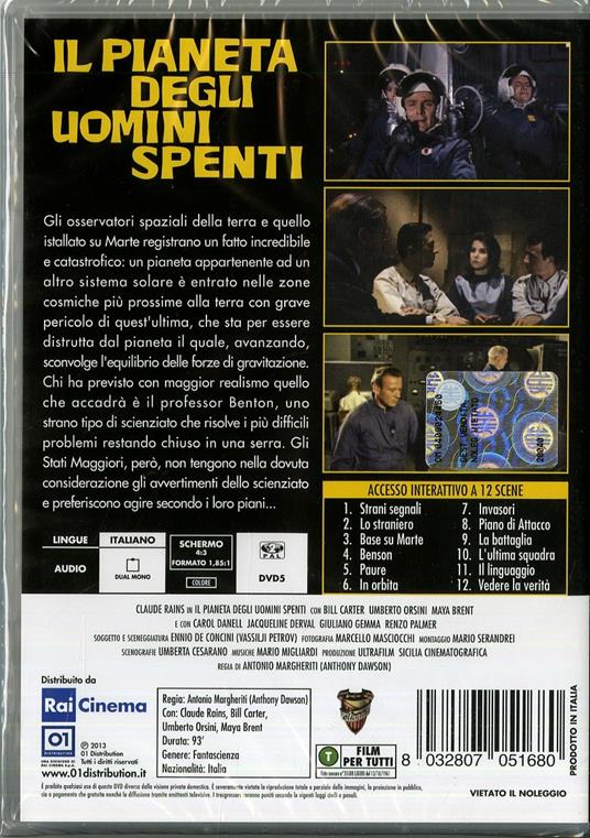 Il pianeta degli uomini spenti di Anthony M. Dawson - DVD - 2