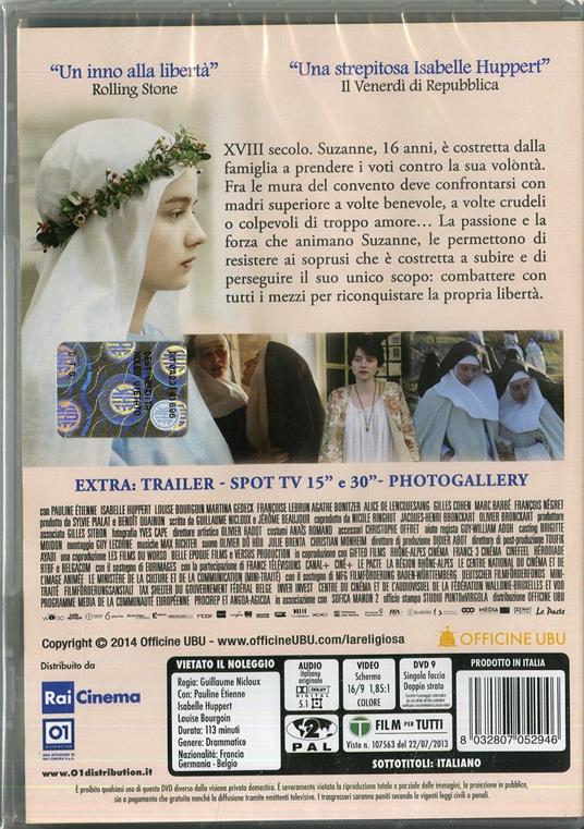 La religiosa di Guillaume Nicloux - DVD - 2