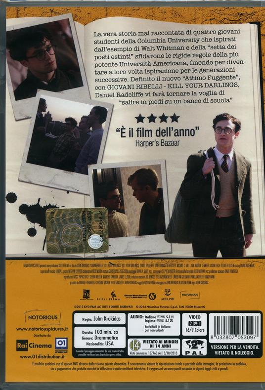 Giovani ribelli. Kill Your Darlings di John Krokidas - DVD - 2