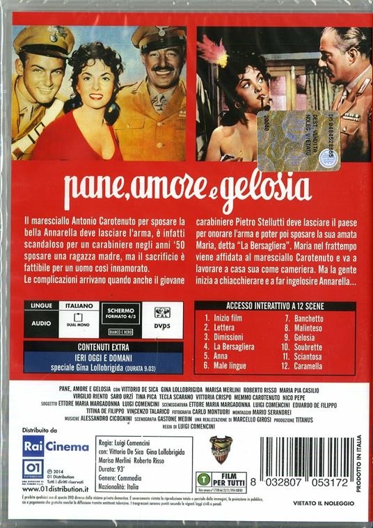 Pane, amore e gelosia (DVD) di Luigi Comencini - DVD - 2