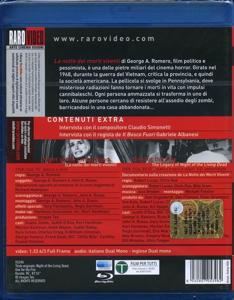 La notte dei morti viventi di George A. Romero - Blu-ray - 2