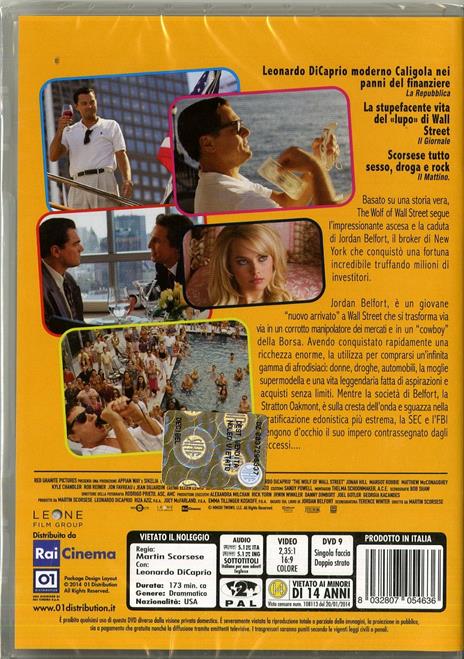 The Wolf of Wall Street di Martin Scorsese - DVD - 2