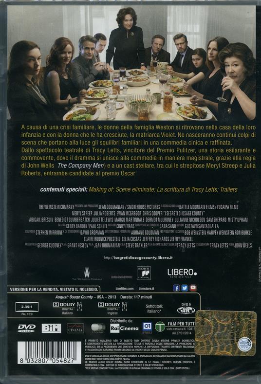 I segreti di Osage County di John Wells - DVD - 2