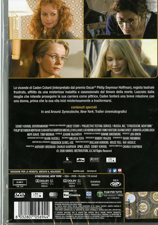 Synecdoche, New York di Charlie Kaufman - DVD - 2