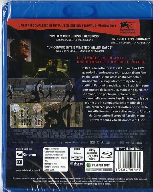 Pasolini di Abel Ferrara - Blu-ray - 2