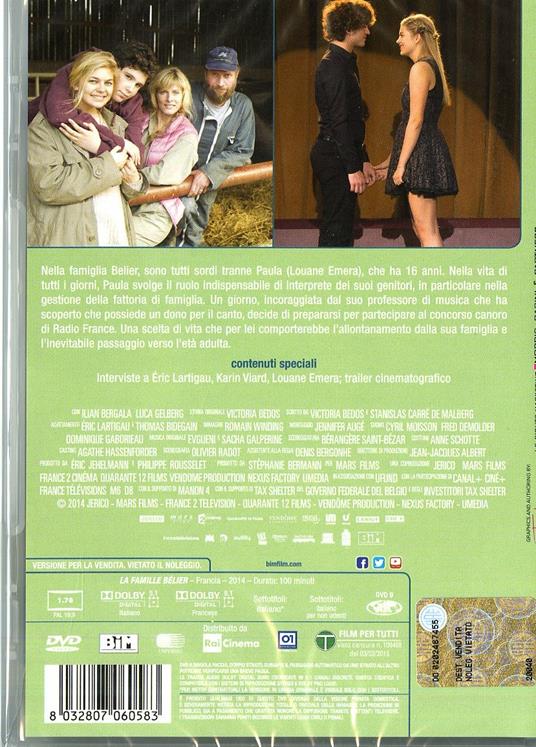 La famiglia Bélier di Eric Lartigau - DVD - 2