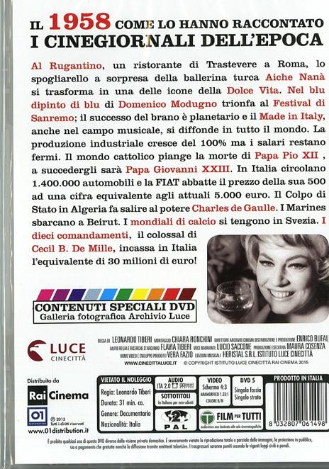 Il tuo anno. 1958 di Leonardo Tiberi - DVD - 2