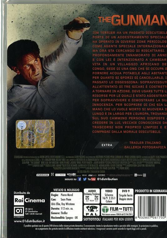 The Gunman di Pierre Morel - DVD - 2