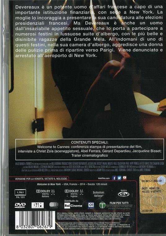 Welcome to New York di Abel Ferrara - DVD - 2