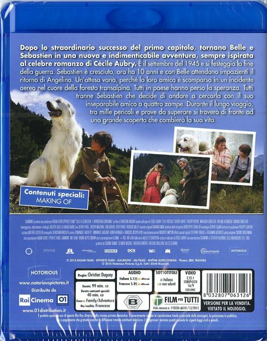 Belle & Sebastien. L'avventura continua di Christian Duguay - Blu-ray - 2