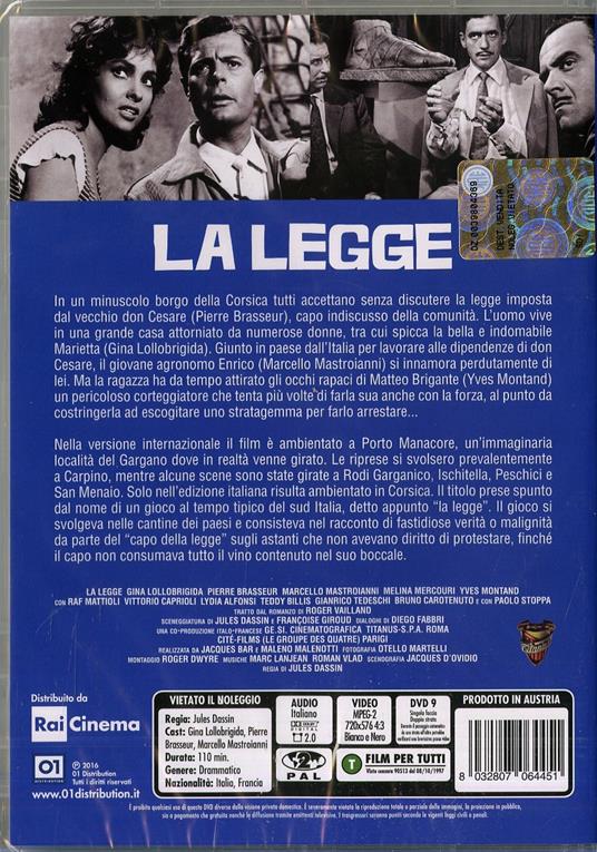 La legge di Jules Dassin - DVD - 2