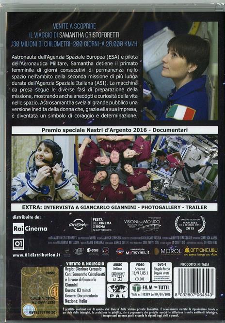 AstroSamantha. La donna dei record nello spazio di Gianluca Cerasola - DVD - 2