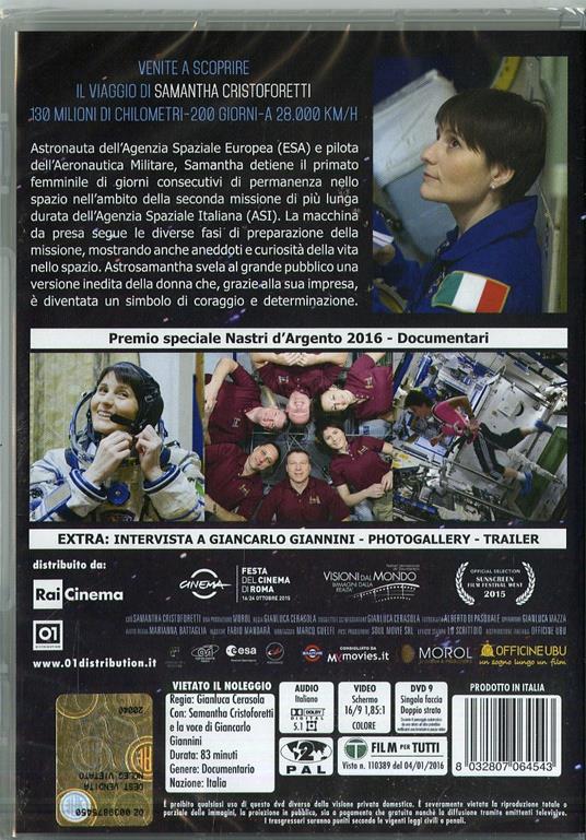 AstroSamantha. La donna dei record nello spazio di Gianluca Cerasola - DVD - 2